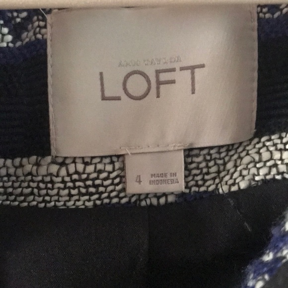 LOFT Gorgeous Fringed Blazer w/ Zipper, size 4 - Picture 3 of 5